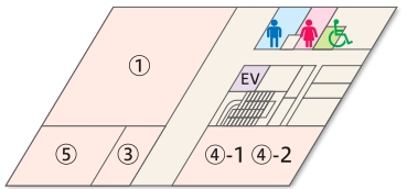 人材研修館1F案内図