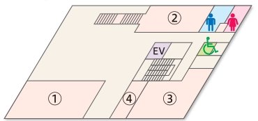 人材研修館2F案内図